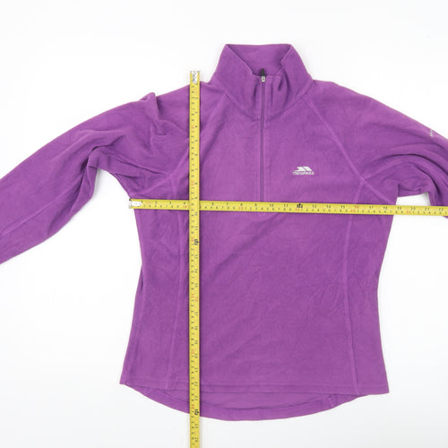 Trespass Womens Purple M Fleece 1/4 Zip Pullover Sweatshirt Hiking