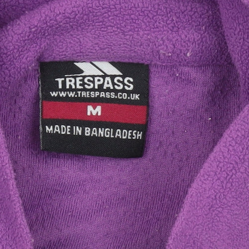 Trespass Womens Purple M Fleece 1/4 Zip Pullover Sweatshirt Hiking