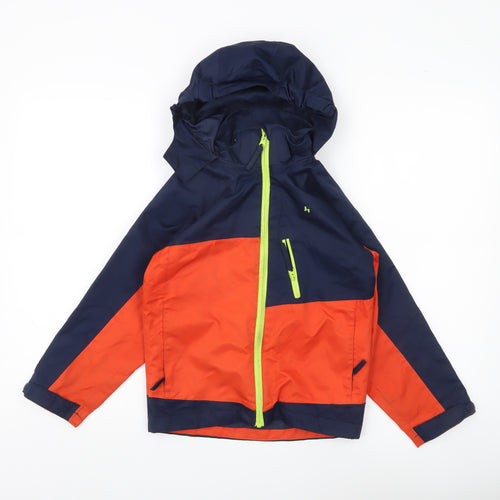 Hi Gear Boys Blue Orange Rain Coat Jacket Hooded 5-6 Years Waterproof