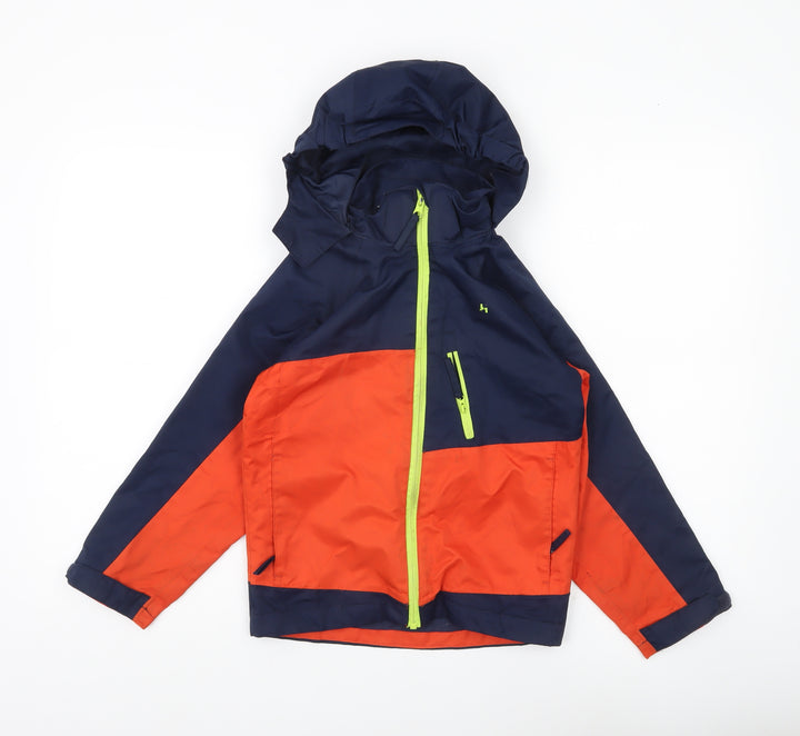 Hi Gear Boys Blue Orange Rain Coat Jacket Hooded 5-6 Years Waterproof