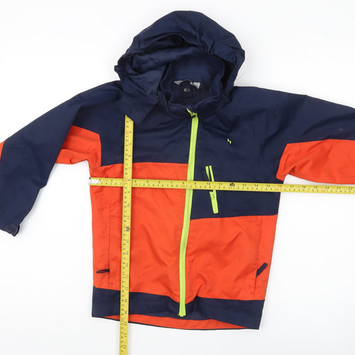 Hi Gear Boys Blue Orange Rain Coat Jacket Hooded 5-6 Years Waterproof