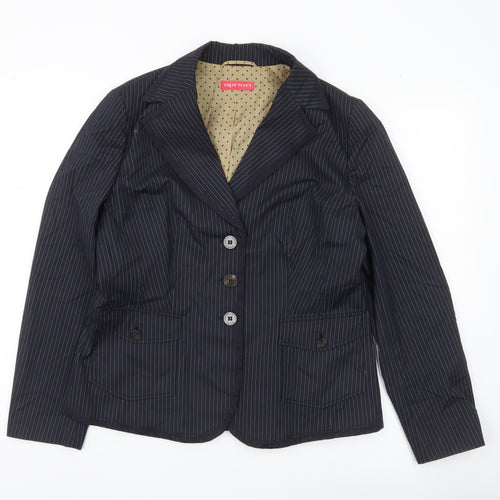 Apriori Women's Blue Pinstripe Blazer Size 16 Regular Fit