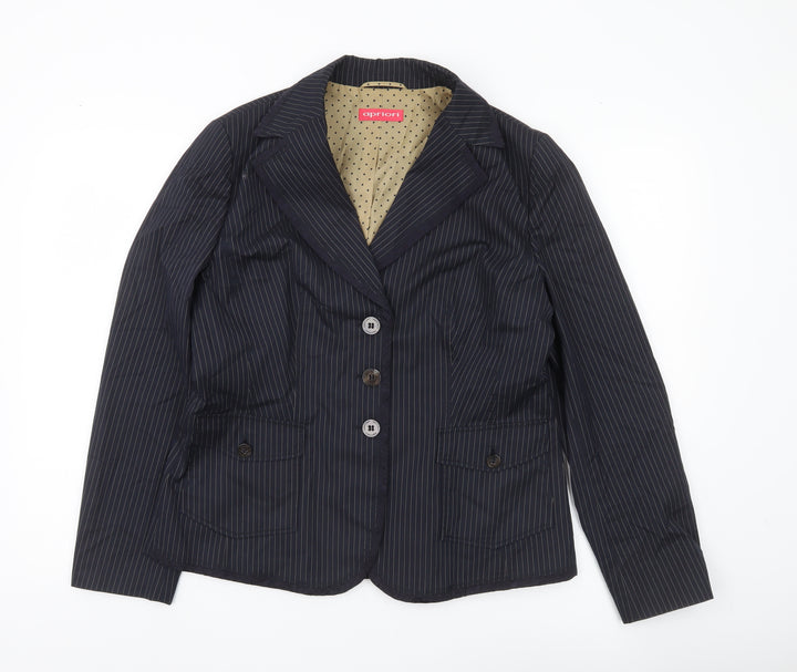 Apriori Women's Blue Pinstripe Blazer Size 16 Regular Fit