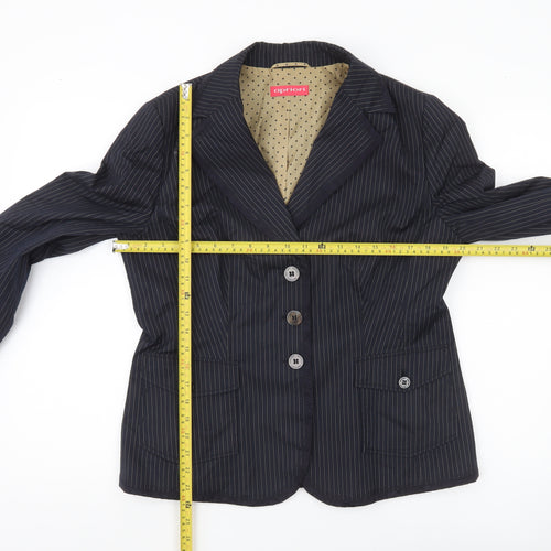 Apriori Women's Blue Pinstripe Blazer Size 16 Regular Fit