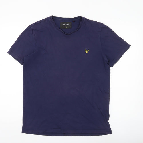 Lyle & Scott Men’s Blue Cotton Crew Neck Logo T-Shirt Size L