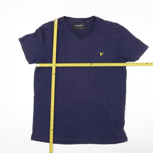 Lyle & Scott Men’s Blue Cotton Crew Neck Logo T-Shirt Size L