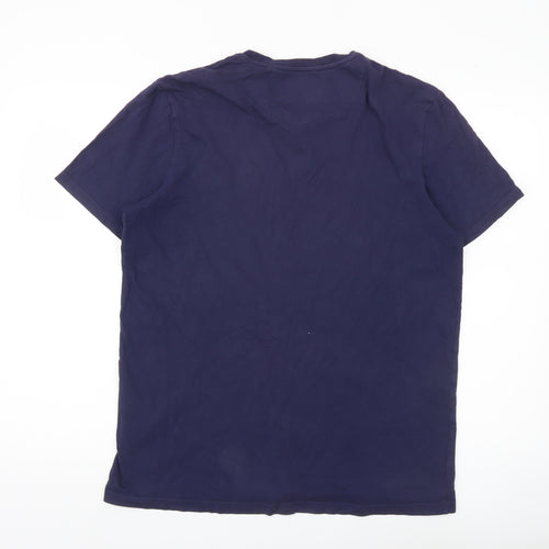 Lyle & Scott Men’s Blue Cotton Crew Neck Logo T-Shirt Size L