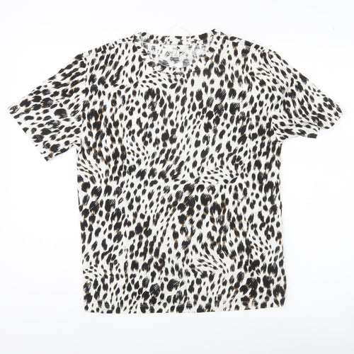 Marks and Spencer Womens Multicoloured Animal Print T-Shirt Size 8