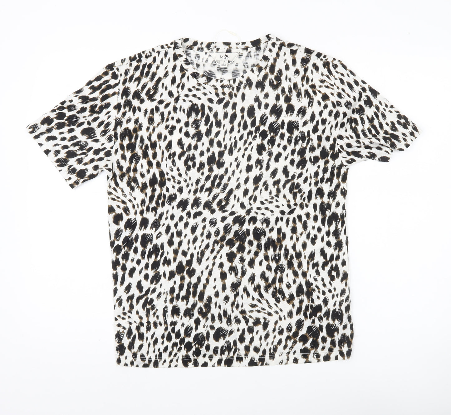 Marks and Spencer Womens Multicoloured Animal Print T-Shirt Size 8