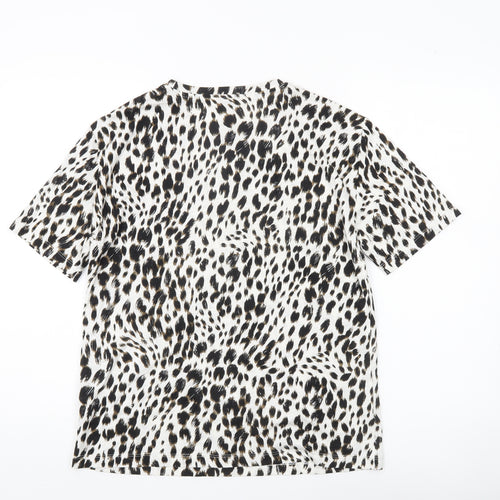 Marks and Spencer Womens Multicoloured Animal Print T-Shirt Size 8
