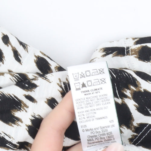 Marks and Spencer Womens Multicoloured Animal Print T-Shirt Size 8
