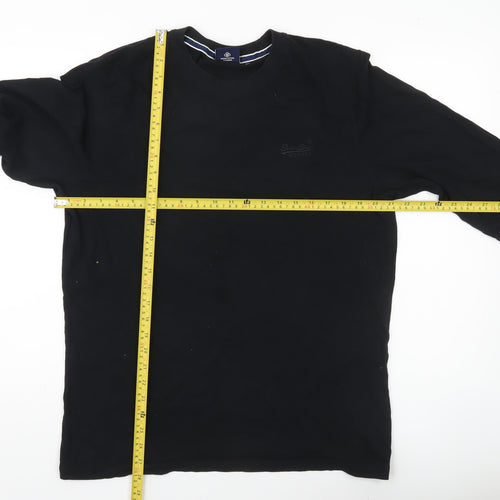 Superdry Men’s Black XL Long Sleeve Cotton Casual Shirt