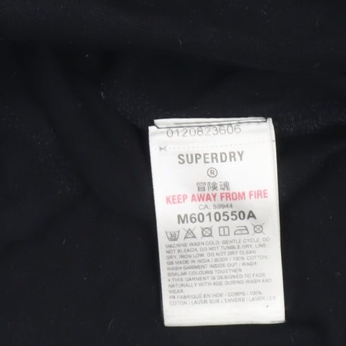 Superdry Men’s Black XL Long Sleeve Cotton Casual Shirt