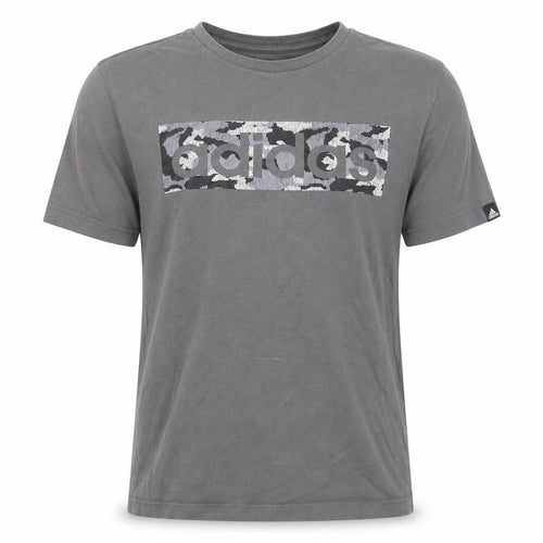 Adidas Boys Grey T-Shirt 11-12 Years Short Sleeve Cotton Logo Sports Top