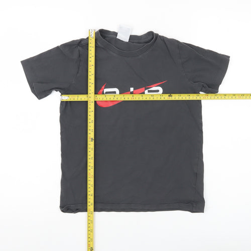 Nike Boys Black AIR Logo Graphic T-Shirt Short Sleeve 12-13 Years