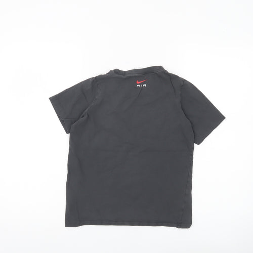 Nike Boys Black AIR Logo Graphic T-Shirt Short Sleeve 12-13 Years