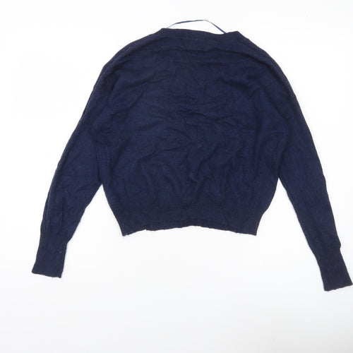 Atmosphere Womens Blue Knit V-Neck Pullover Jumper Size 10
