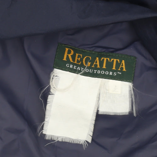 Regatta Mens Blue Small Hooded Rain Coat Jacket Outdoor Waterproof