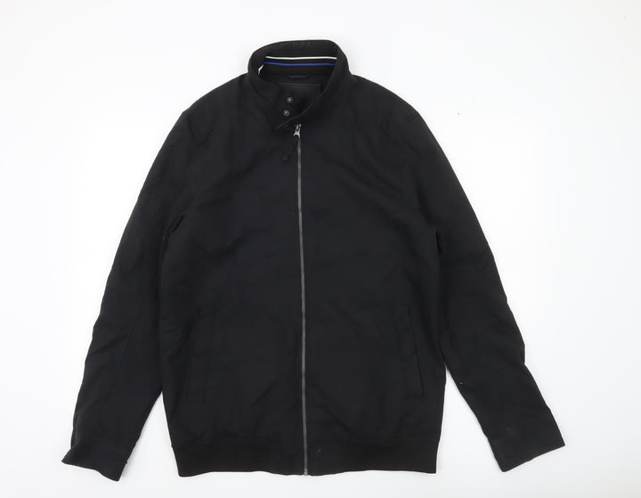 F&F Men's Black M Basic Zip Jacket Cotton Nylon Casual