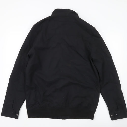 F&F Men's Black M Basic Zip Jacket Cotton Nylon Casual