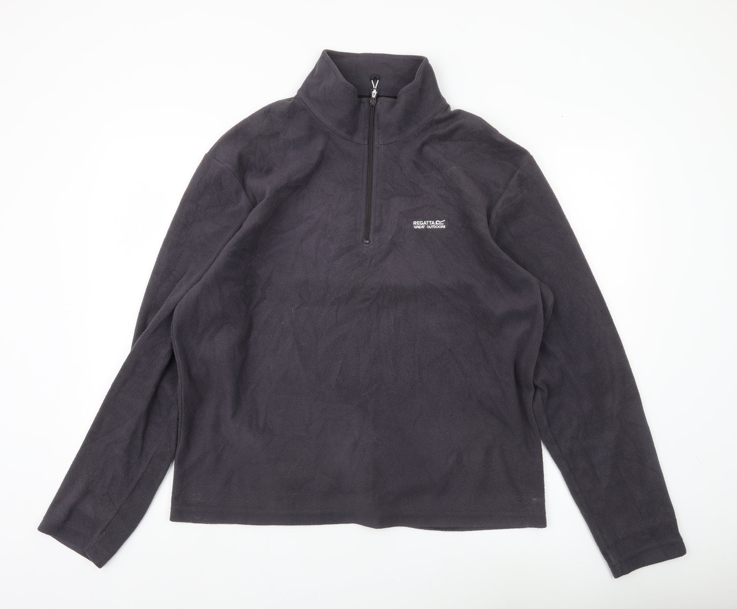 Regatta Mens Grey Fleece Sweatshirt XL 1/2 Zip Outdoor Layer