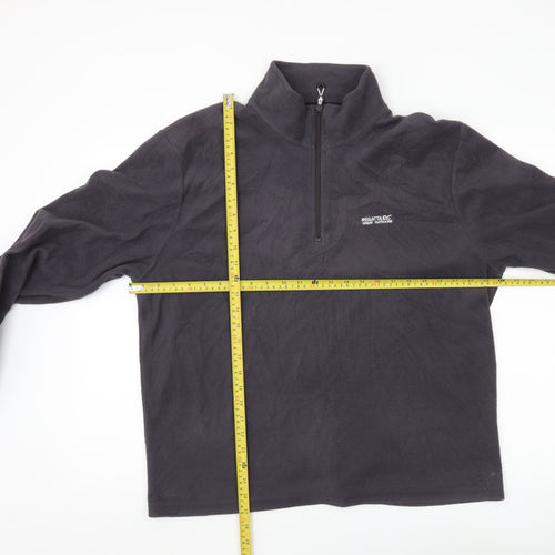 Regatta Mens Grey Fleece Sweatshirt XL 1/2 Zip Outdoor Layer