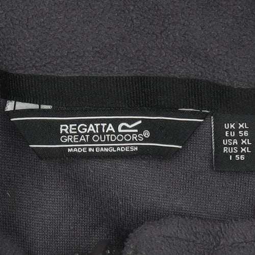 Regatta Mens Grey Fleece Sweatshirt XL 1/2 Zip Outdoor Layer