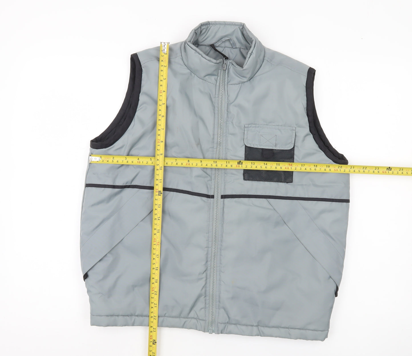 St Bernard Men’s Grey Nylon Bodywarmer Waistcoat Size 34