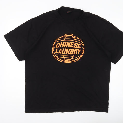 Chinese Laundry Men’s Black XL Graphic Logo T-Shirt Cotton