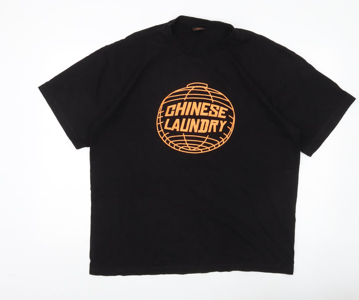 Chinese Laundry Men’s Black XL Graphic Logo T-Shirt Cotton