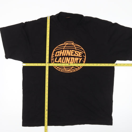 Chinese Laundry Men’s Black XL Graphic Logo T-Shirt Cotton