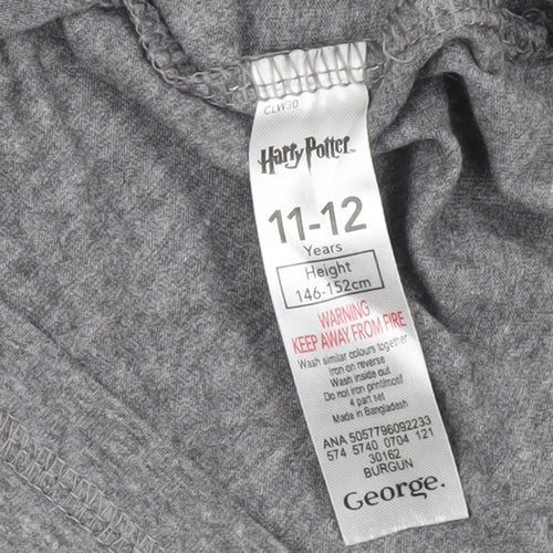 George Boys Harry Potter Grey Long Sleeve T-Shirt 11-12 Years
