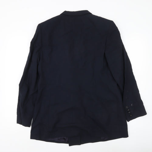 Mondi Classics Men’s Blue Wool Double-Breasted Blazer Jacket Size 42