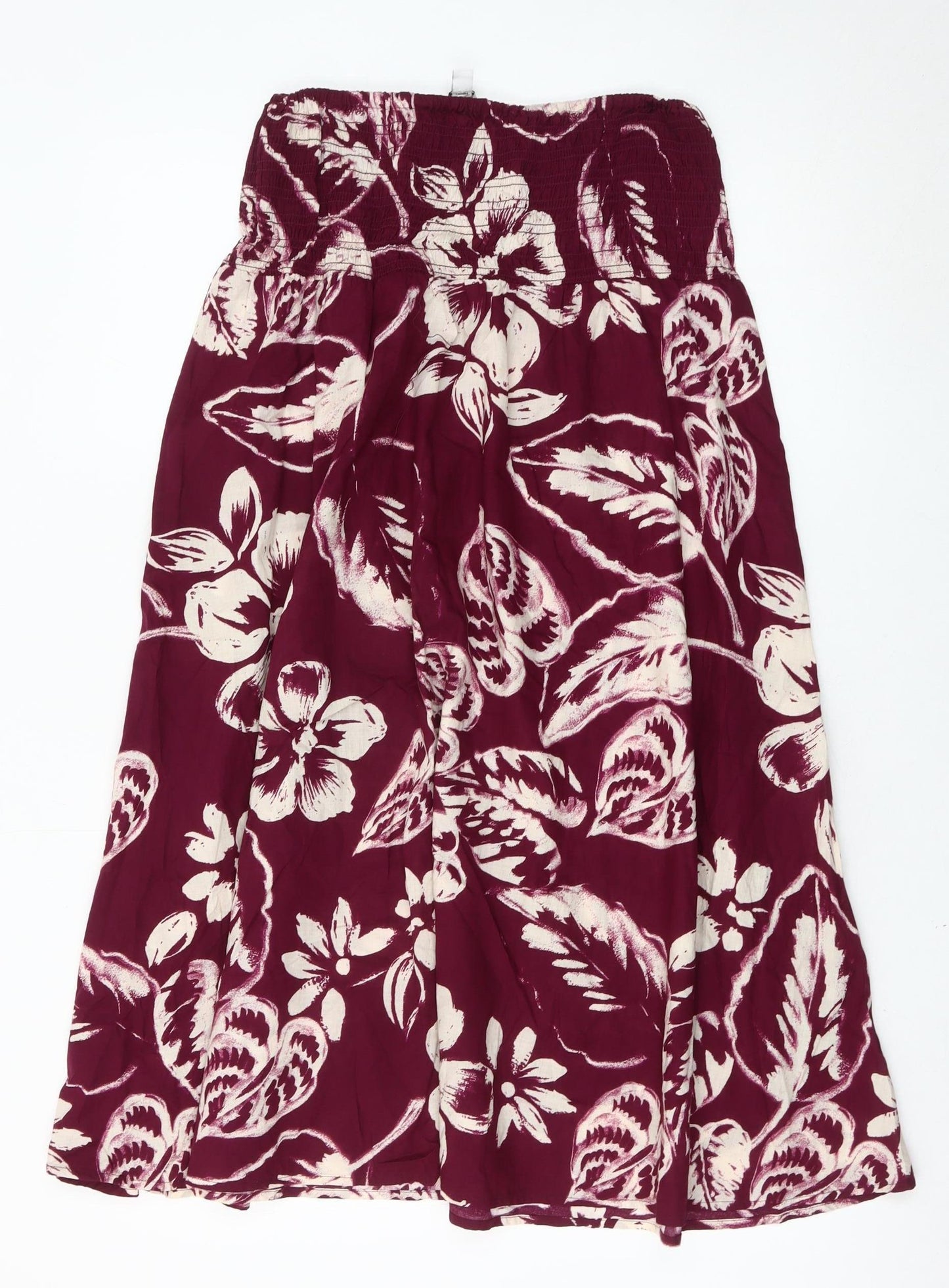 Marks and Spencer Women’s Red Floral Strapless A-Line Dress Size 8