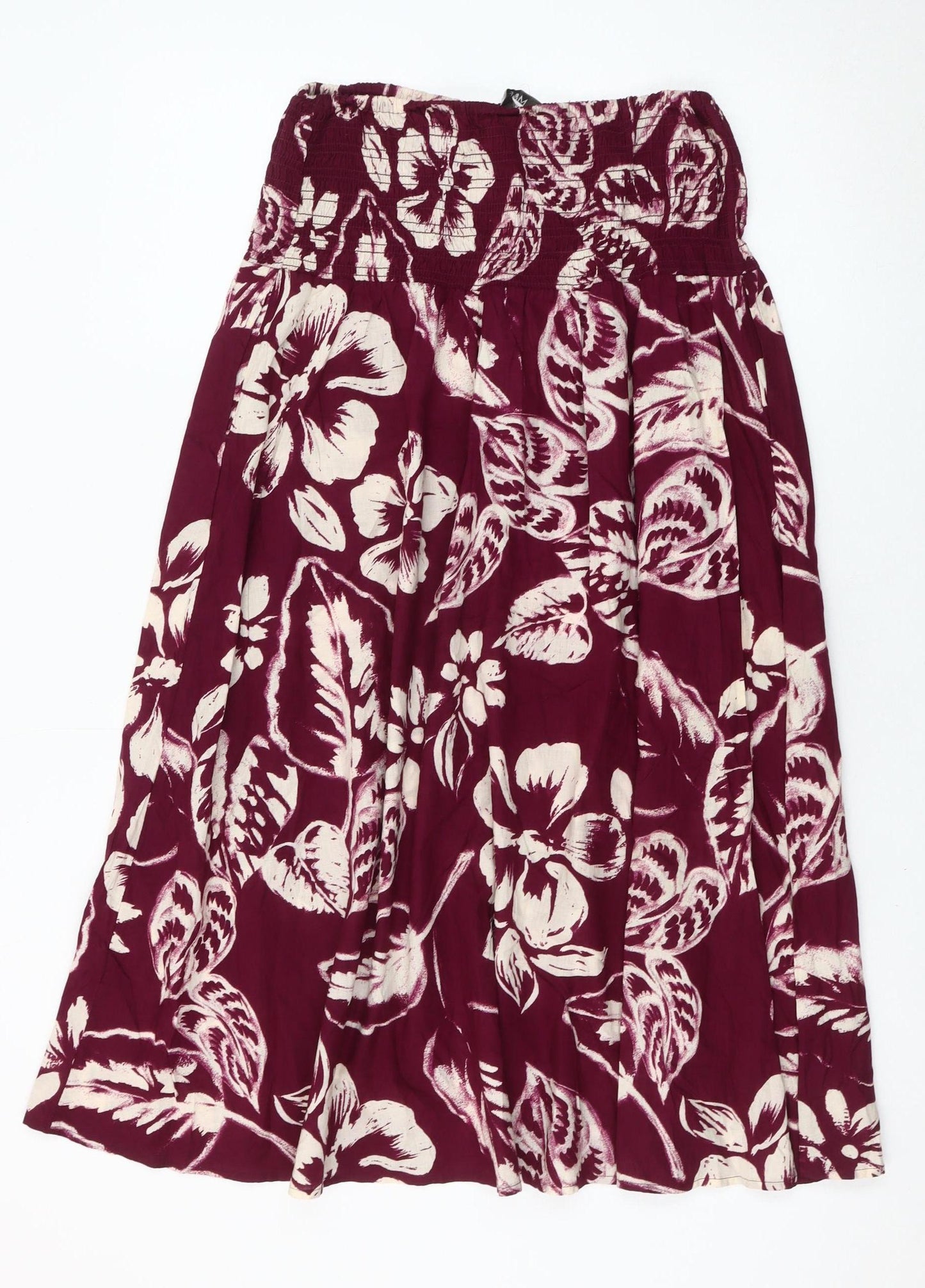 Marks and Spencer Women’s Red Floral Strapless A-Line Dress Size 8