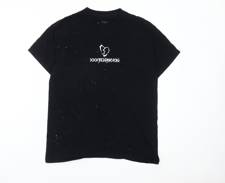 XXX Unisex Adults Black Graphic Music T-Shirt Size M