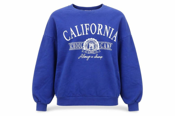 Pull&Bear Teens Womens Blue Graphic Print Sweatshirt Size S