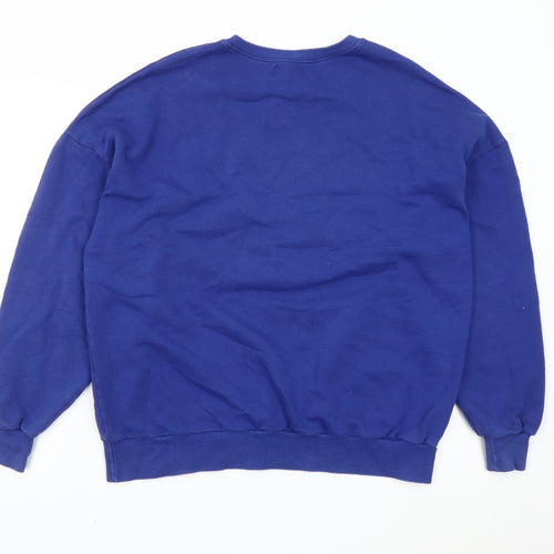 Pull&Bear Teens Womens Blue Graphic Print Sweatshirt Size S
