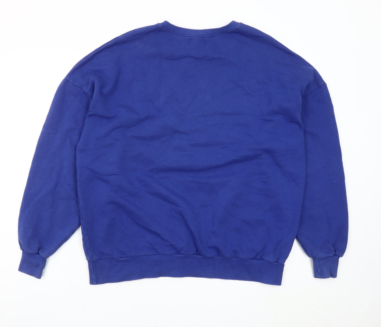 Pull&Bear Teens Womens Blue Graphic Print Sweatshirt Size S