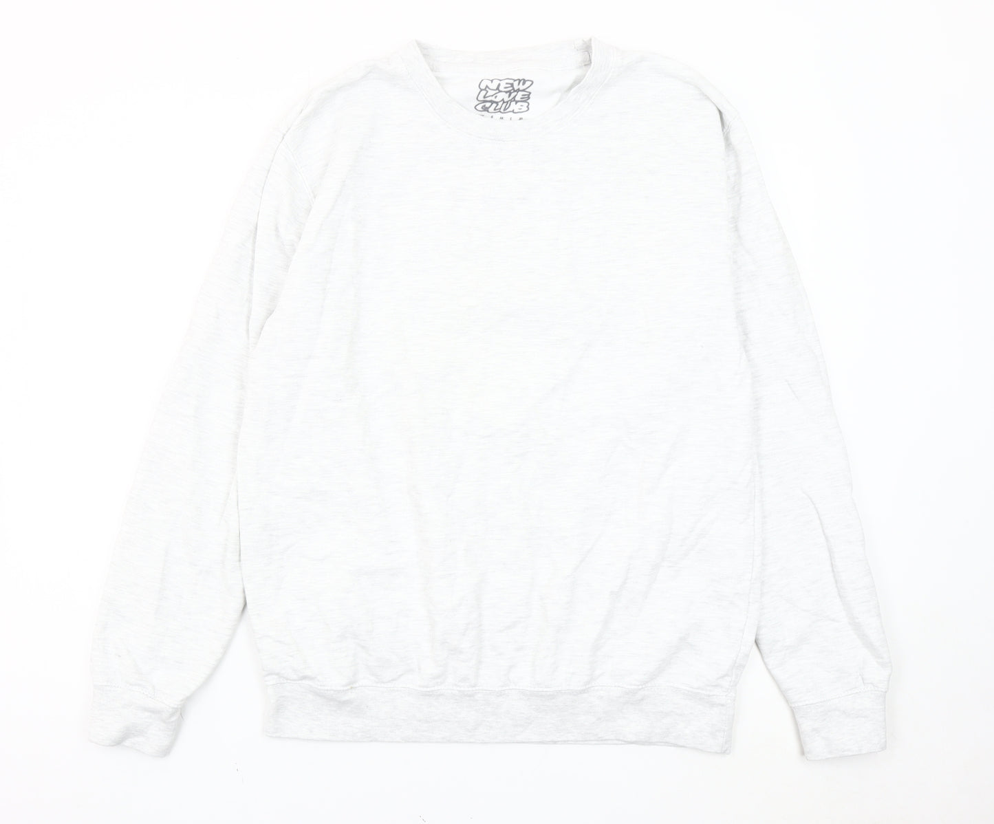 New Love Club Unisex White Mac N Cheese Sweatshirt L Graphic Pullover