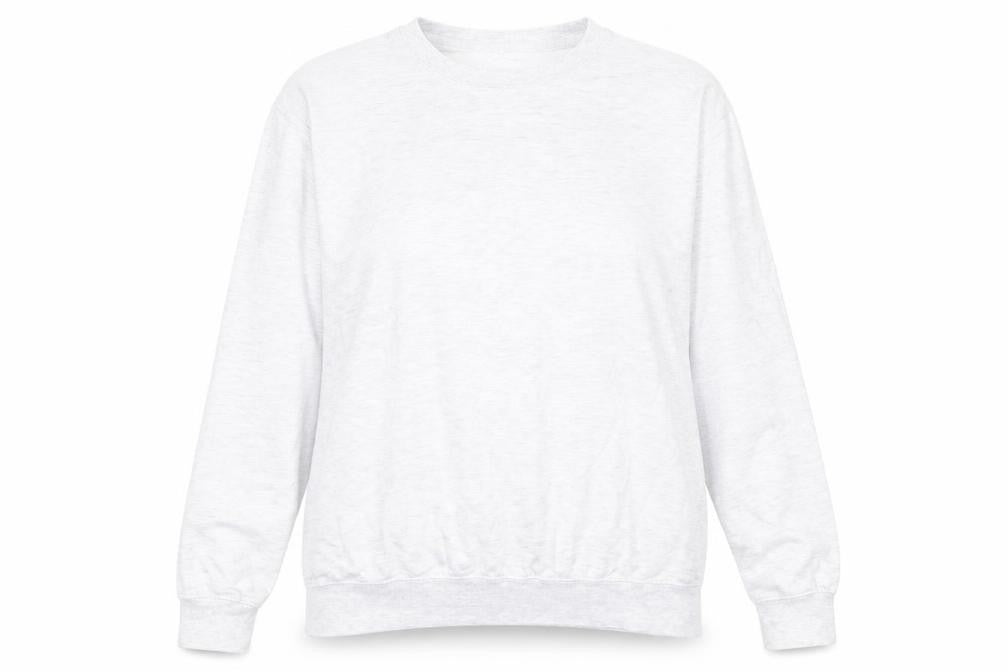 Front view of New Love Club unisex white mac n cheese sweatshirt l graphic pullover