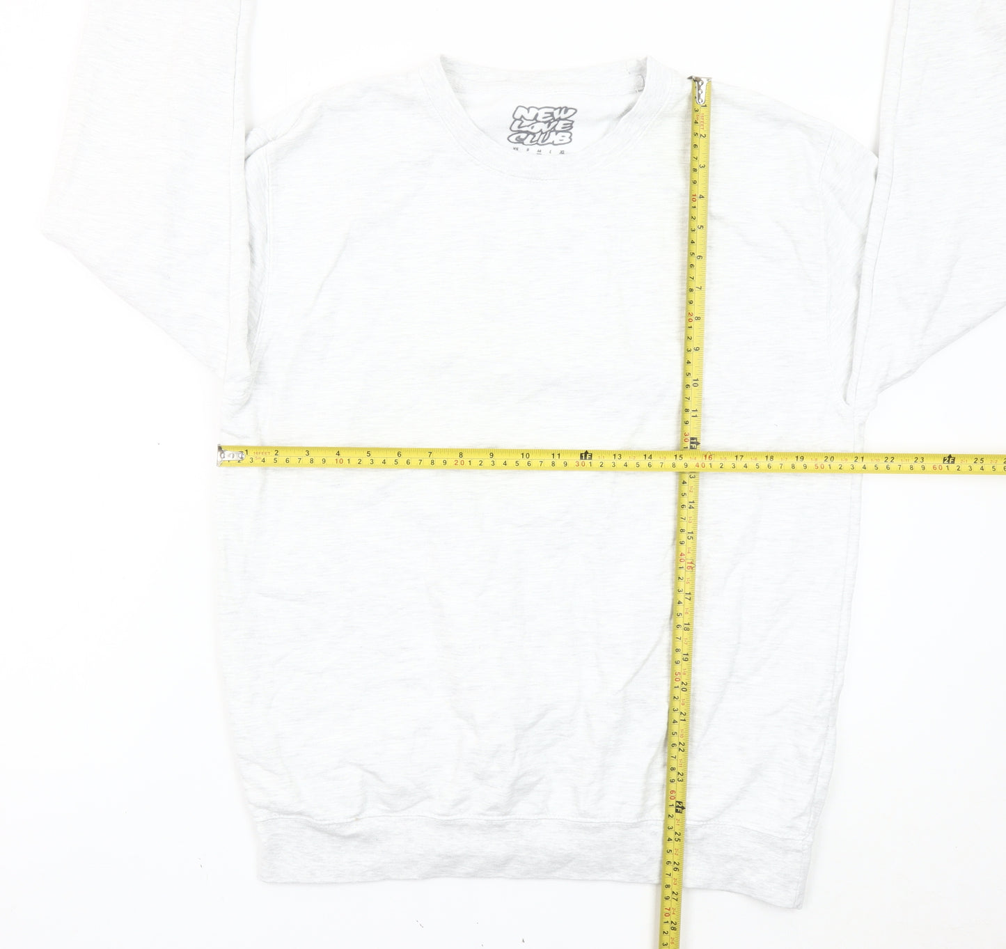 New Love Club Unisex White Mac N Cheese Sweatshirt L Graphic Pullover
