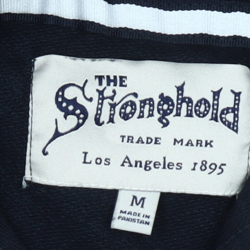 The Stronghold Men’s Black Pullover Hoodie Size M Cotton