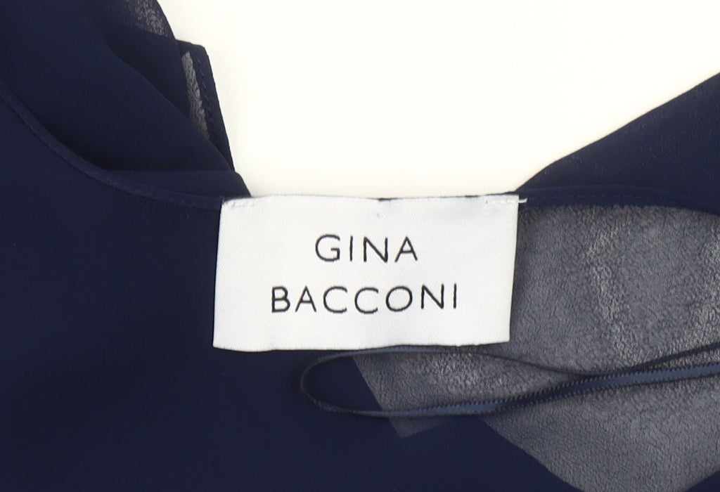 Gina Bacconi Women’s Blue Chiffon Kimono Blouse UK 12
