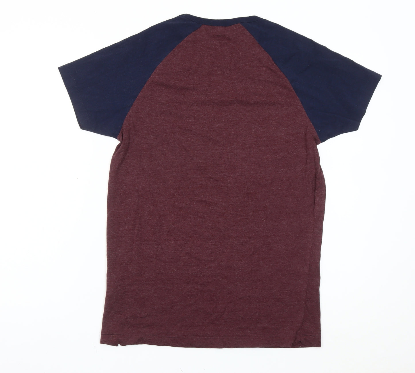 French Connection Men’s Red & Blue Colourblock T-Shirt Size M