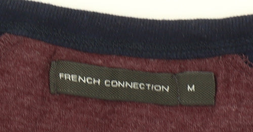 French Connection Men’s Red & Blue Colourblock T-Shirt Size M