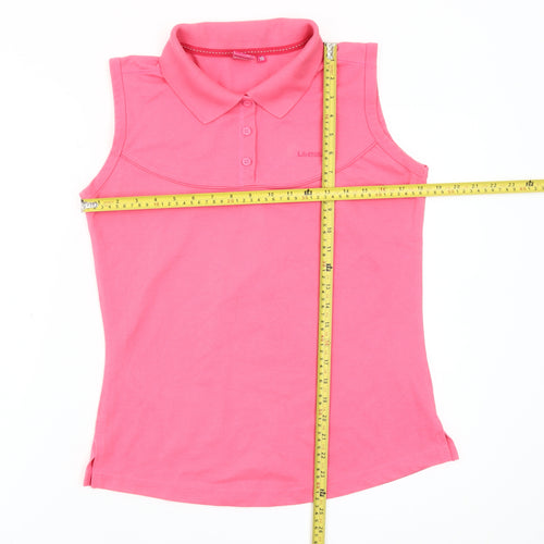 LA Gear Womens Pink Polo Sleeveless Top Size 16 Summer Casual