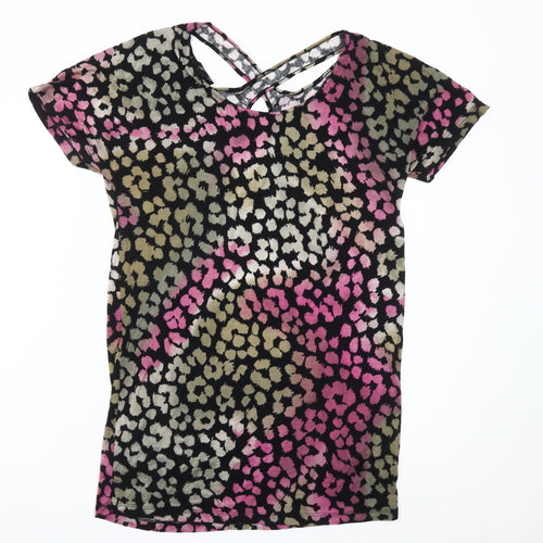 Next Womens Multicoloured Animal Print T-Shirt UK 10 Scoop Neck