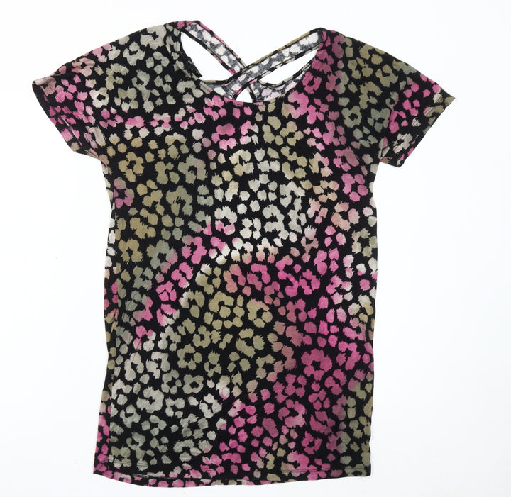 Next Womens Multicoloured Animal Print T-Shirt UK 10 Scoop Neck