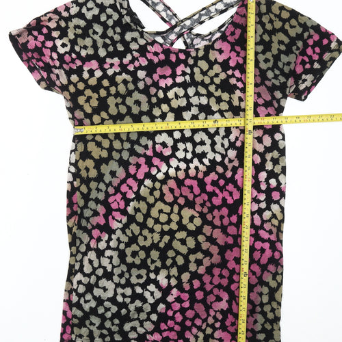 Next Womens Multicoloured Animal Print T-Shirt UK 10 Scoop Neck